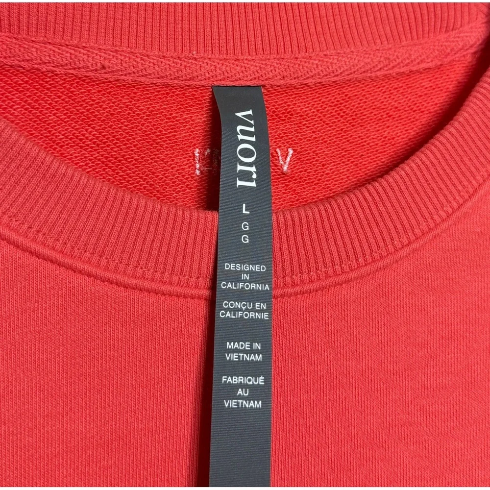 Vuori Women's Sedona Seams Crew in Bright Coral